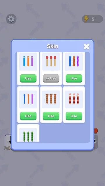 Matchstick、Arrow、Snake and worm maze skins